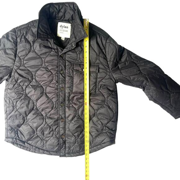 Dylan Women’s XL Black Quilted Nylon Jacket Snap Front Lightweight Chic - Picture 5 of 8